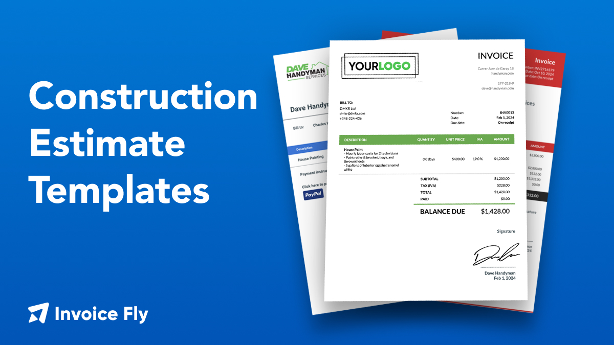 Construction Invoice Template For Contractors Invoice Fly