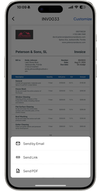 Invoice Layout 8 - Export to PDF