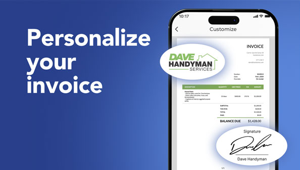 Personalize your Invoices