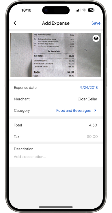 Receipt Scanner example