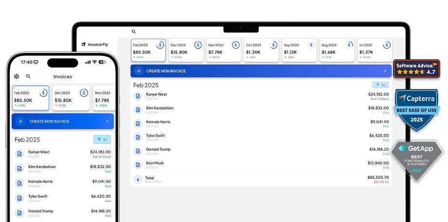 Invoice Fly App & Desktop Software