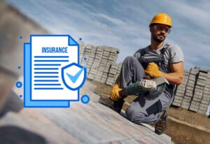 How To Get Your Roofing Insurance: Roofing Worker Using A Circular Saw