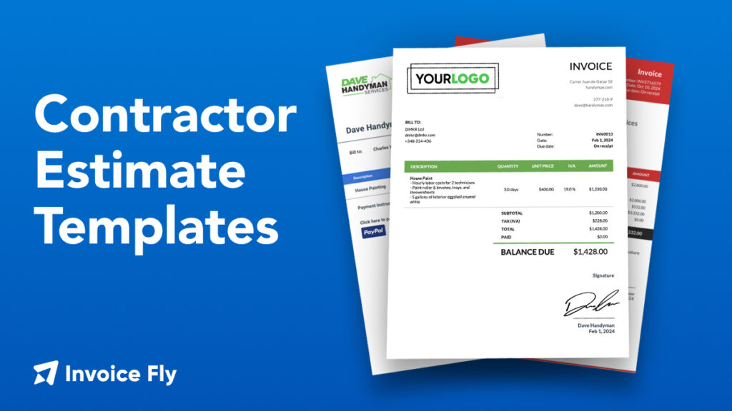 Contractor Estimate Template