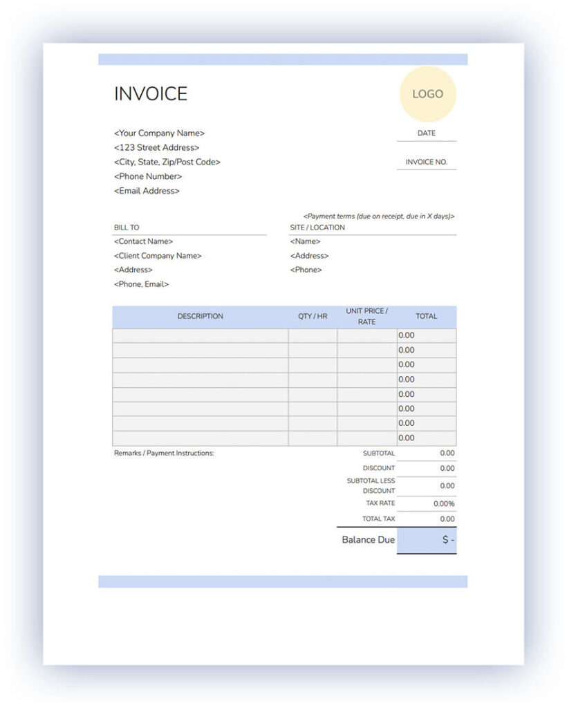 Free Invoice Template