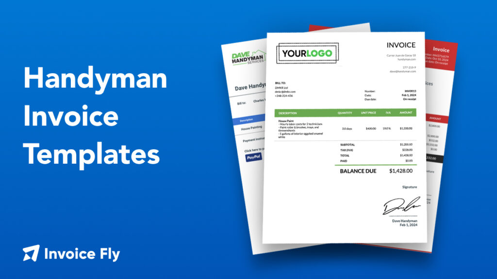 Handyman Invoice Template