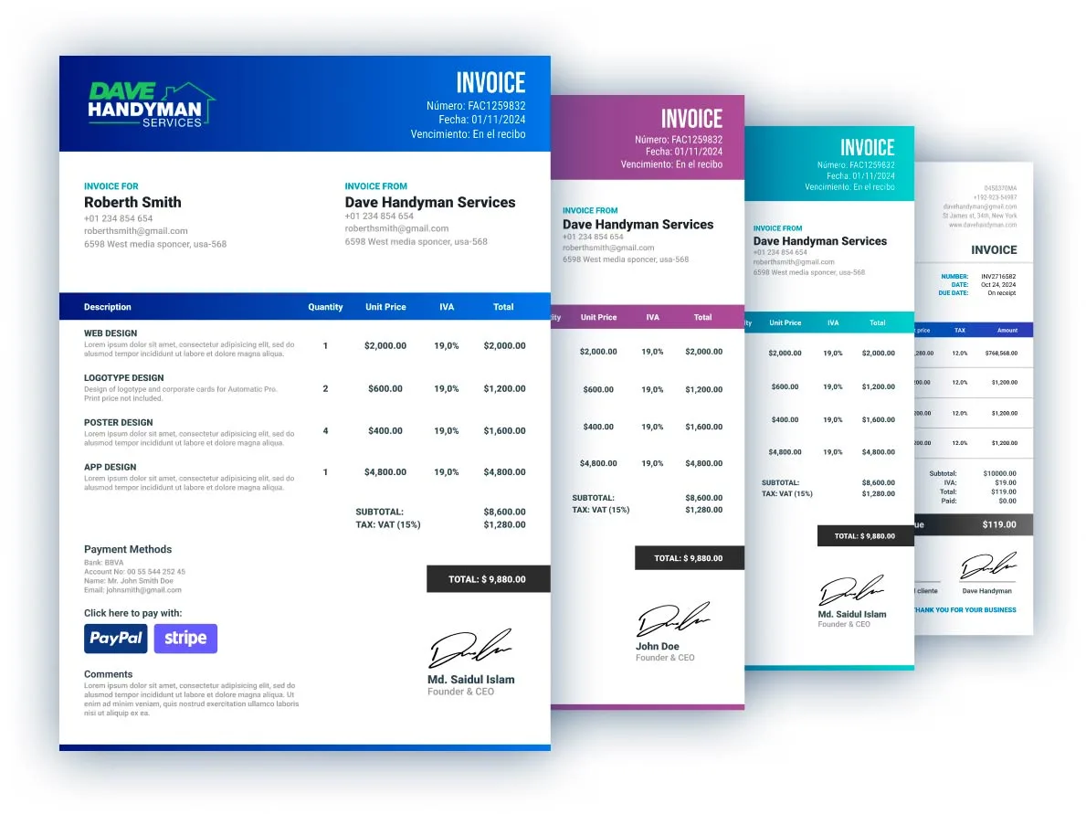 Invoice Fly — invoice templates