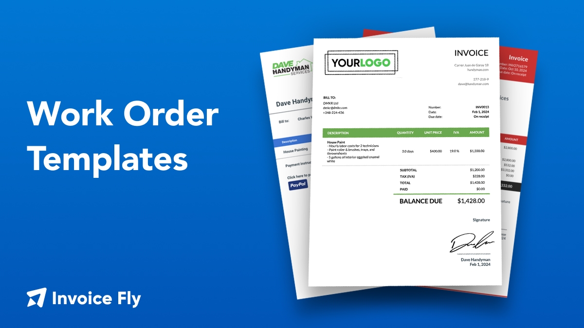 Free Work Order Template - Download & Customize | Invoice Fly