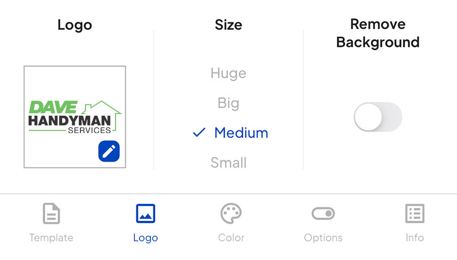 Customize your Invoices logo