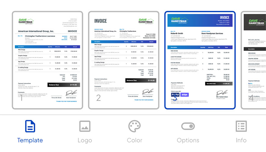 Customize your Invoices