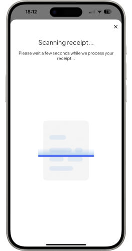 Scanning receipt