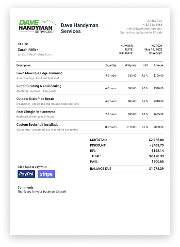 Invoice Template - Basic