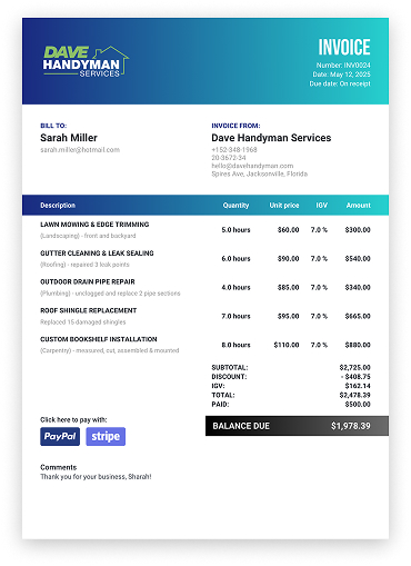 Invoice Template - Classic