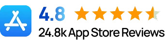 4.8 from 5 valoration in app store reviews
