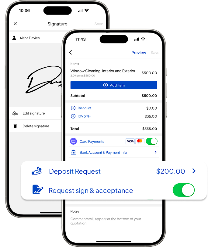 Client's Signature & Deposit