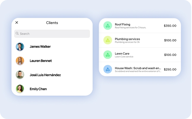 Manage your client details from our invoicing software