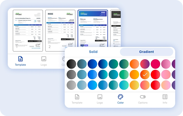 Customize your invoicing templates with invoicing software