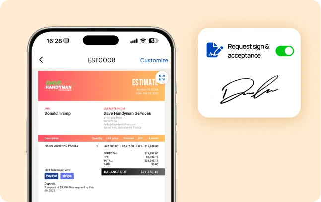 E-Signatures - Estimates App