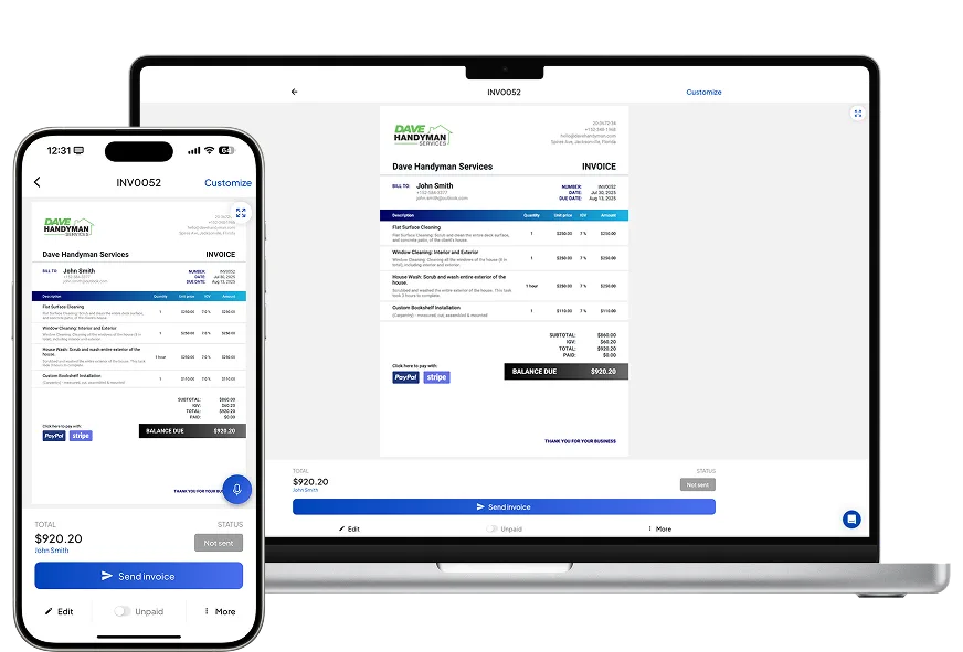Invoice Fly's invoice templates