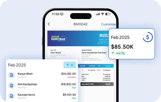 Create professional invoices with Invoicing Software