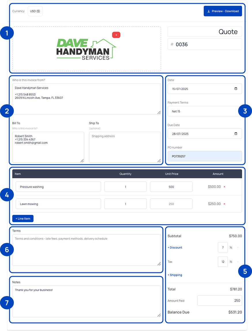 Quote Generator - Key Components