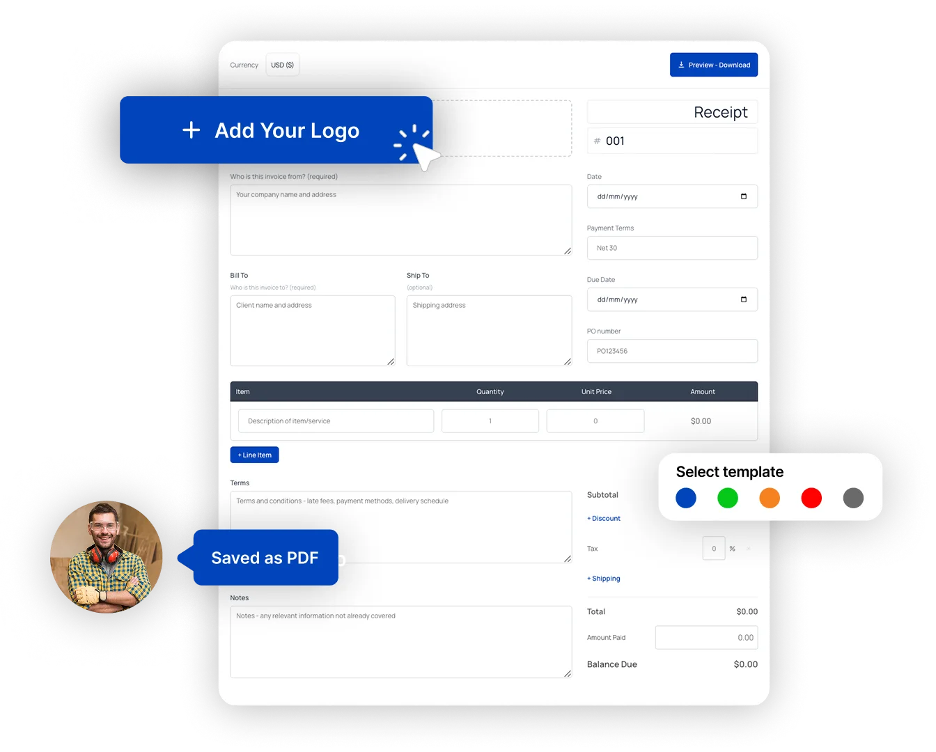 Essential elements of a Receipt Generator
