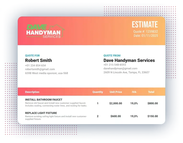 Estimate app - header image