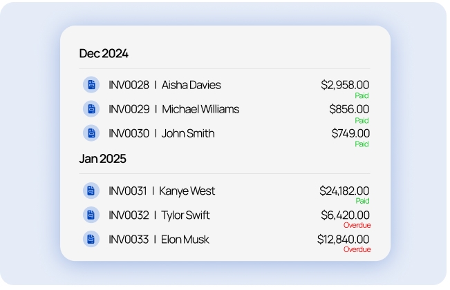 Manage your invoices by invoice number