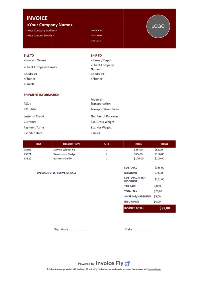 commercial-free-invoice-template-red