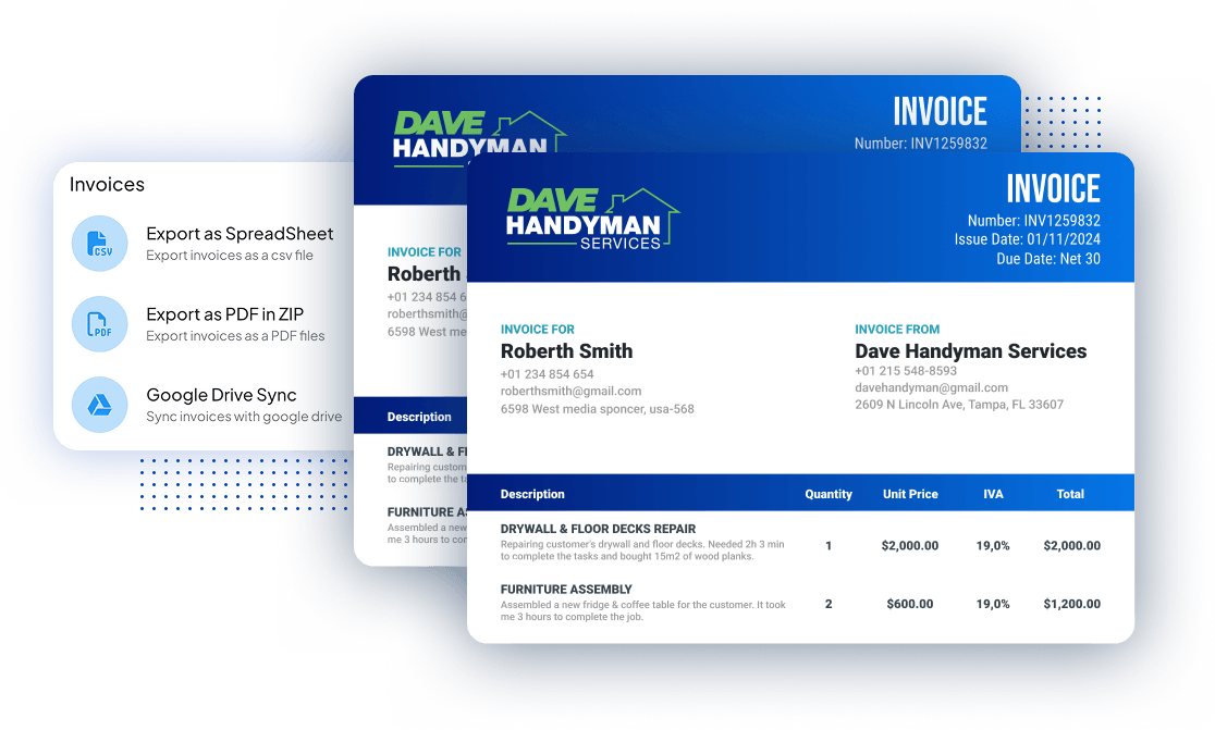 Download & export your invoices - Header Image