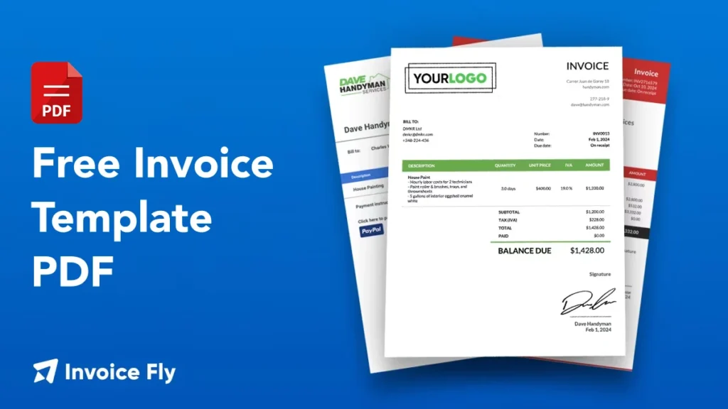 free invoice template in PDF