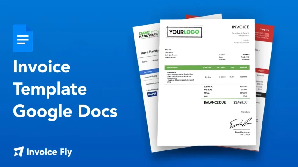 invoice template for google docs