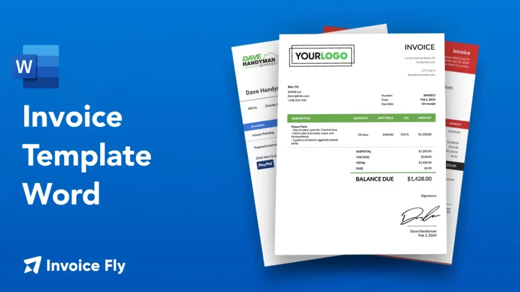 free invoice template for word