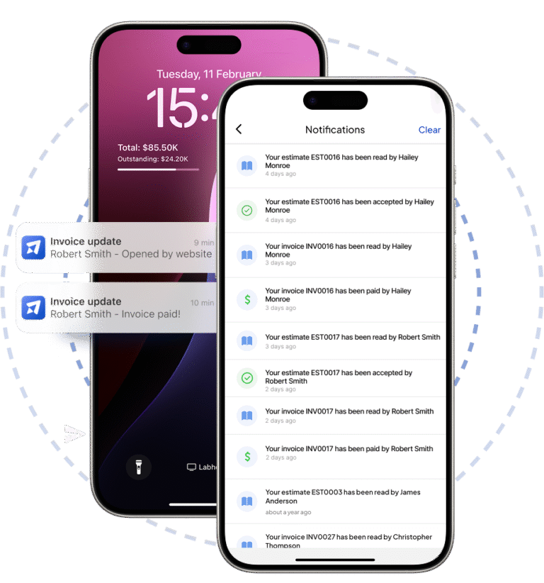Payments & Status Notifications for Busy Professionals.