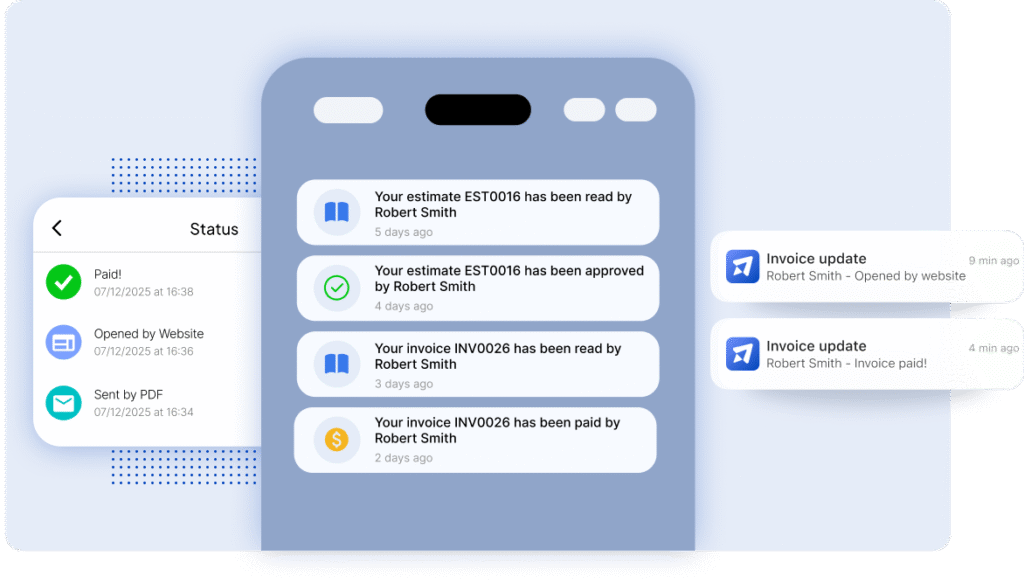 Image result for Payments & Status Notifications for Busy Professionals.