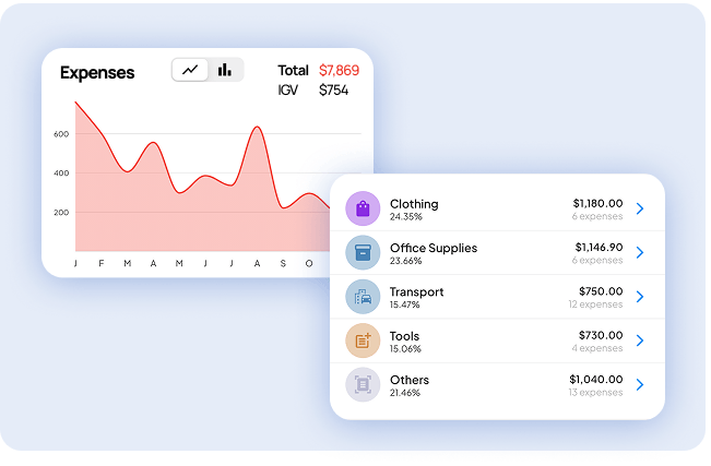 view your expenses by merchant and by category - receipt scanner