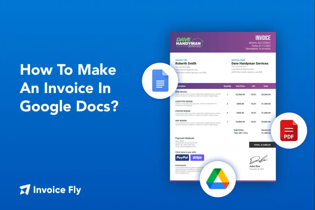 How To Make An Invoice In Google Docs?