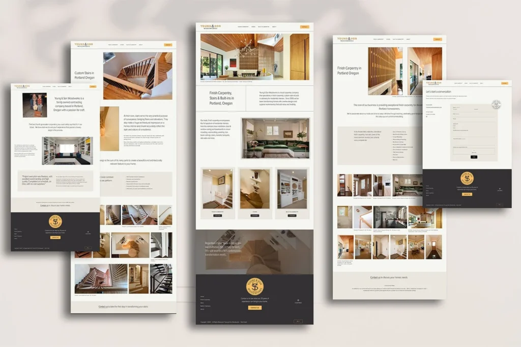 Carpenter portfolio web page.