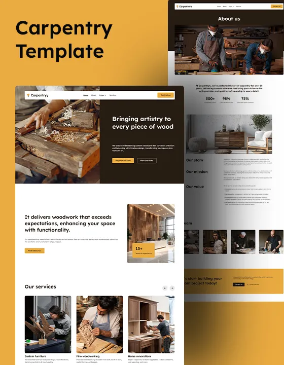 Website templates for carpenters