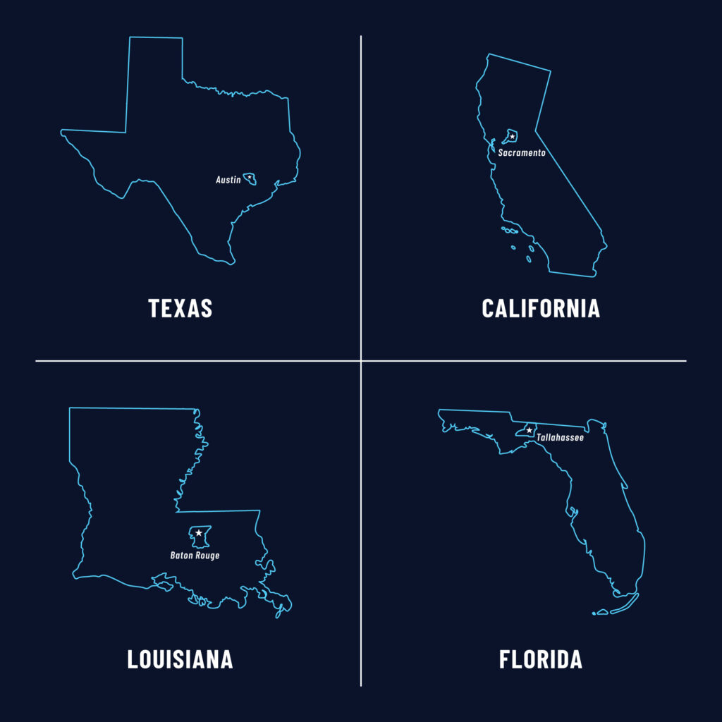 Pressure Washing License Costs by Location - California, Florida, Texas