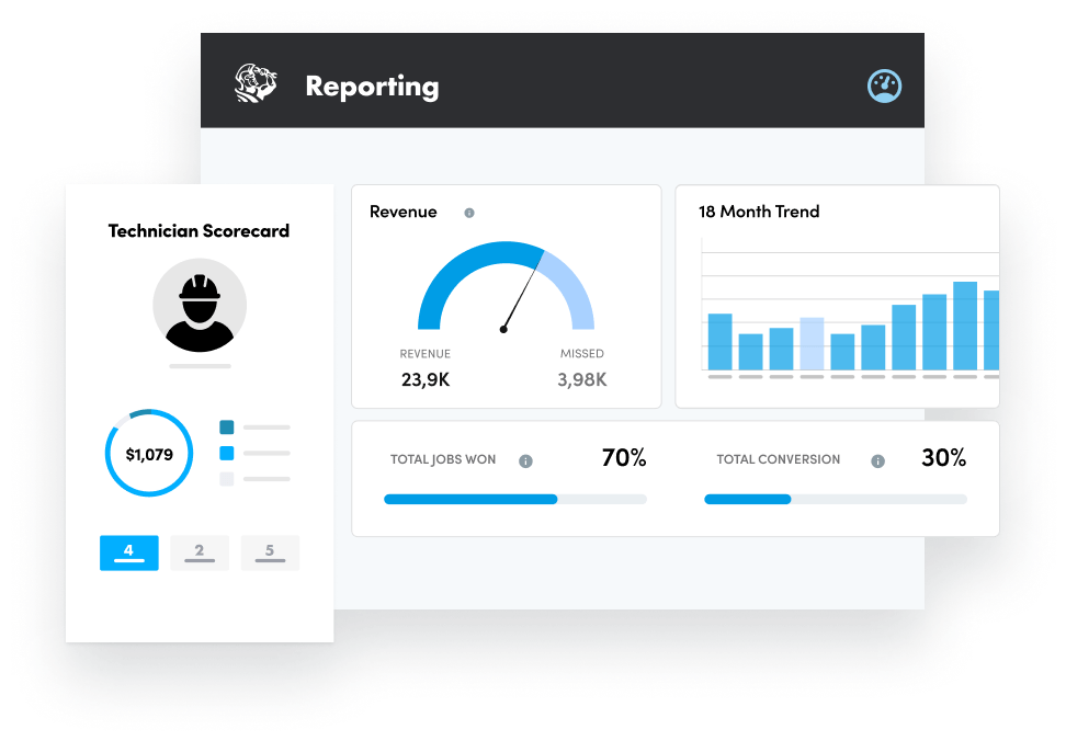ServiceTitan roofing CRM interface