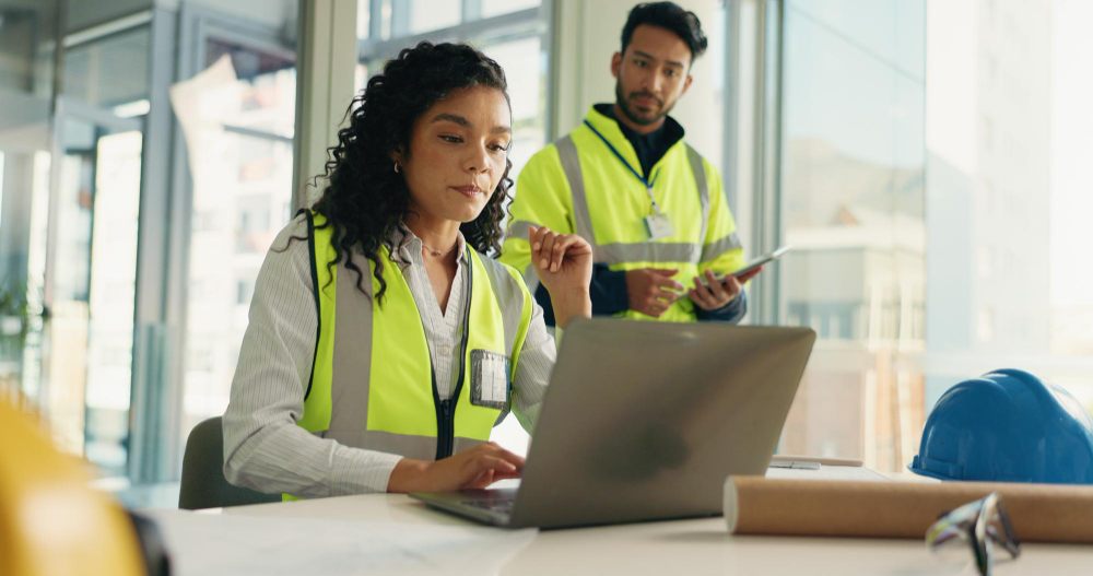 Licensed Contractor Operating Power Tool on Construction Site