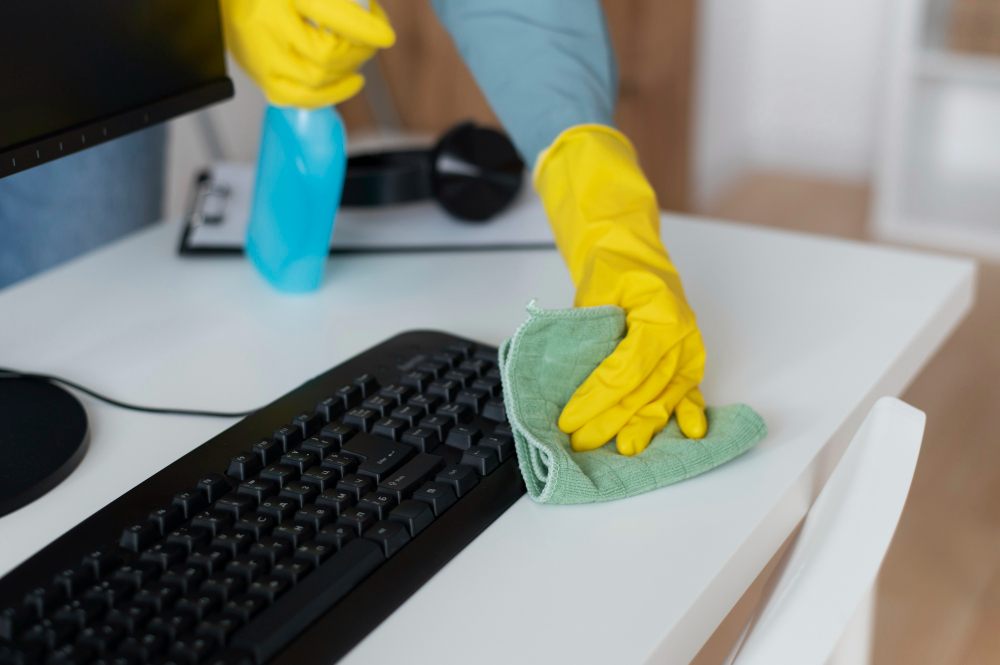 Office spray bottle cleaning