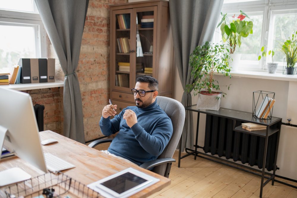 self-employed home office setup