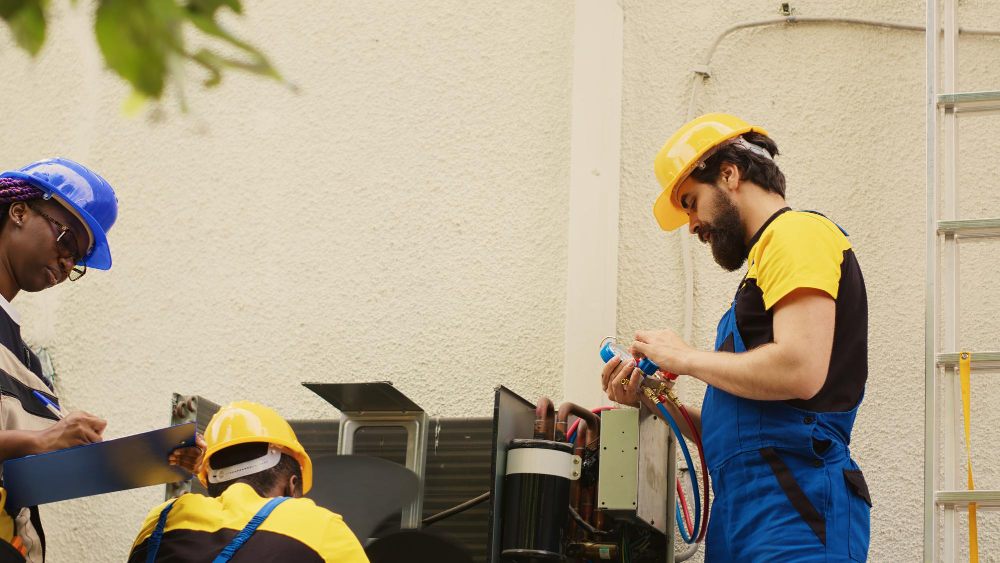 HVAC Field Service Technicians On the Job