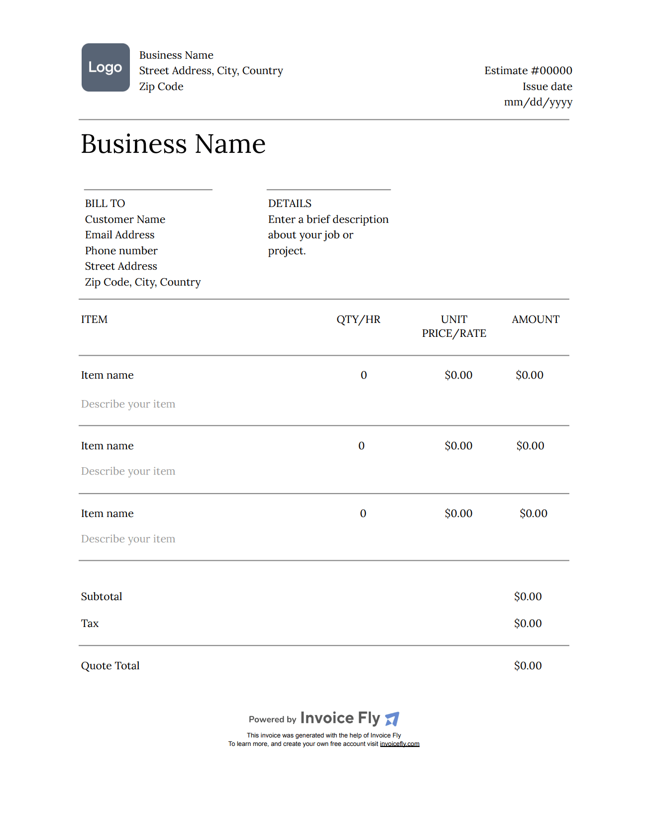 what is an invoice example