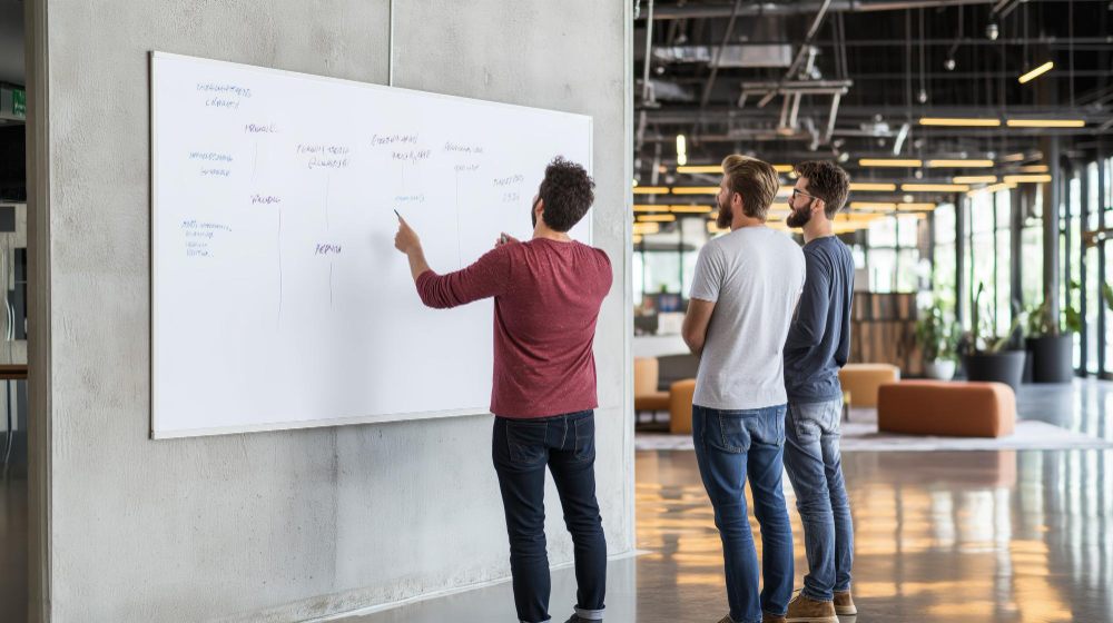 Project manager presenting stakeholder map