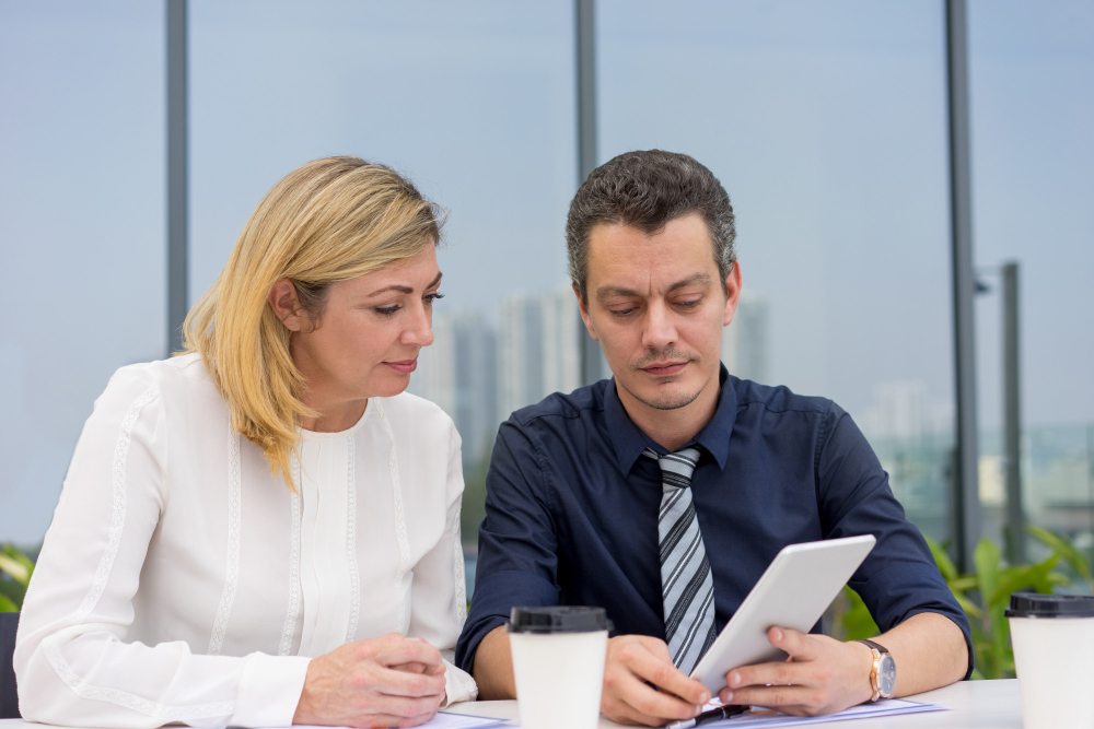 Financial advisor explaining tax liability