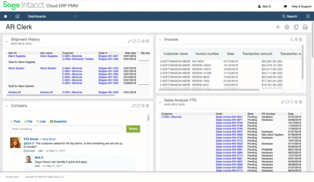 sage intacct accounts receivable software