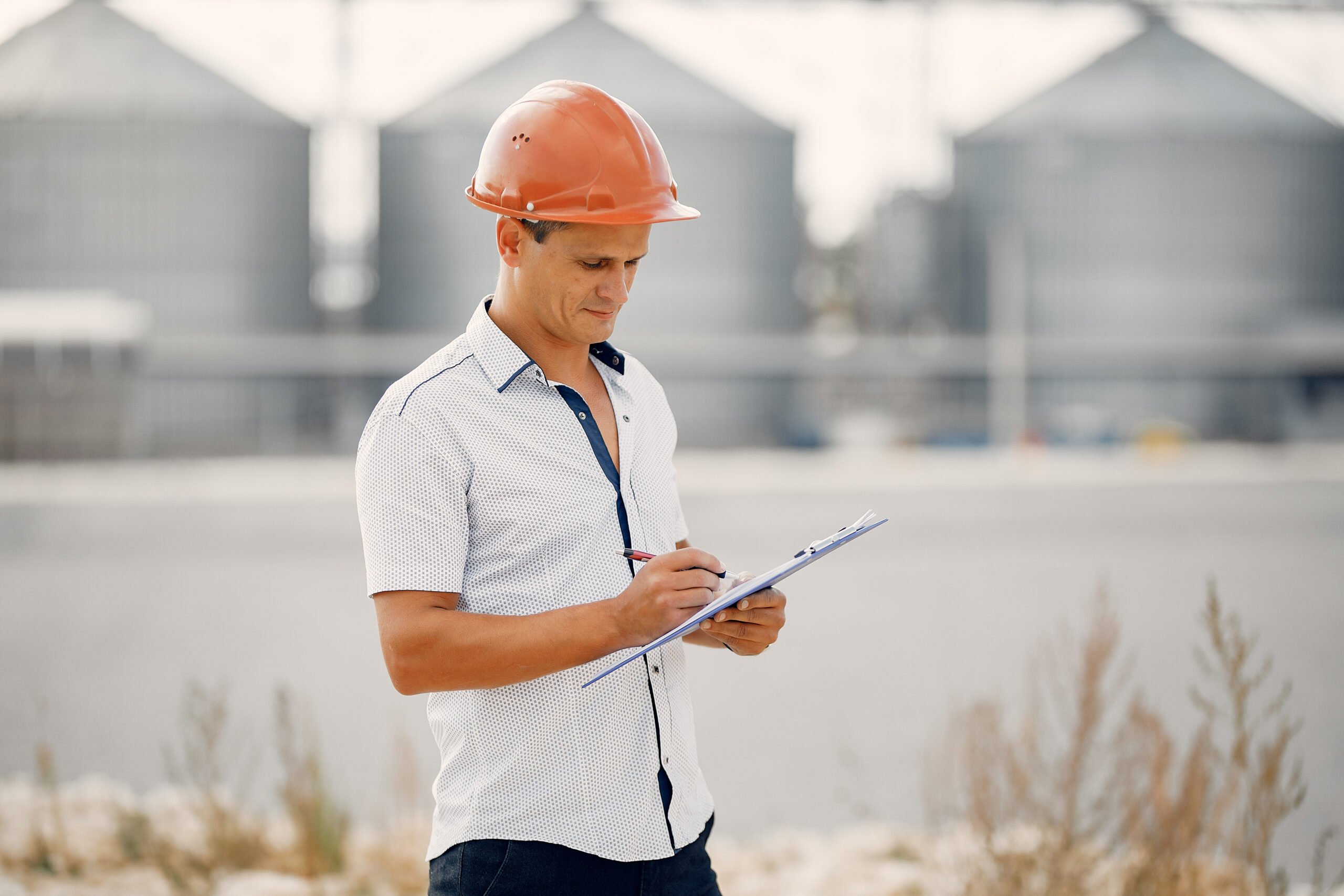 General Contractor estimating on paper