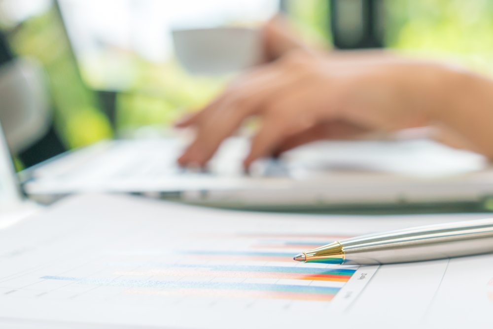 Accountant preparing financial statements